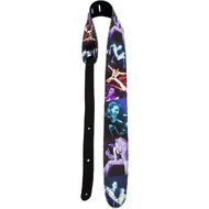 Perris 2.5" Leather "Elvis - Photos" High Res Print on Black Licensed Guitar Strap