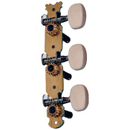 Peace Classical Guitar Tuning Machines on Decorative Plate in Gold Finish (3+3)