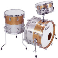 Rogers PT-0320HX PowerTone Series 3-Pce Drum Kit in Gold/Silver Two Tone Lacquer Sparkle