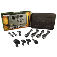 Shure PGADRUMKIT4 Drum Microphone Kit with Mounts, Cables & Carry Case