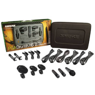 Shure PGADRUMKIT6 Drum Microphone Kit with Mounts, Cables & Carry Case