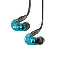 Shure SE215 Sound Isolating Earphones in Translucent Blue