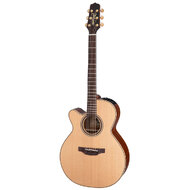Takamine Custom Pro Series 3 Left Handed NEX AC/EL Guitar with Cutaway in Natural Satin Finish