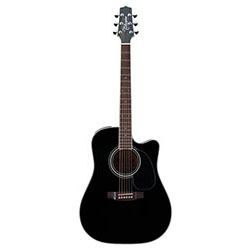 Takamine Legacy Series Dreadnought AC/EL Guitar with Cutaway in Black Gloss Finish