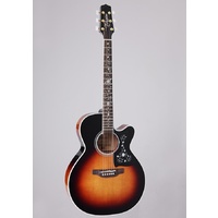 Takamine Thermal Top Series NEX AC/EL Guitar with Cutaway in Brown Sunburst Gloss Finish