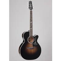 Takamine Thermal Top Series NEX AC/EL Guitar with Cutaway in Transparent Black Burst Finish