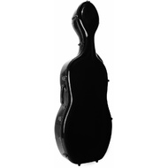Torque 4/4 Size Fiberglass Cello Case with Wheels in Black