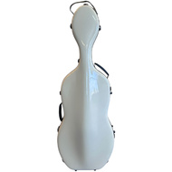 Torque 4/4 Size Fiberglass Cello Case with Wheels in Ivory