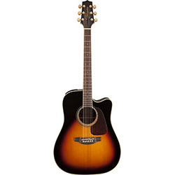 Takamine G70 Series Dreadnought AC/EL Guitar with Cutaway in Brown Sunburst Gloss Finish