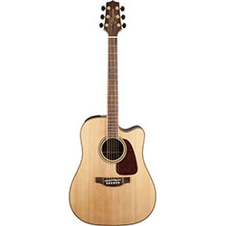 Takamine G90 Series Dreadnought AC/EL Guitar with Cutaway in Natural Gloss Finish with 3-Piece Back
