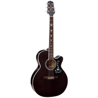 Takamine G70 Series NEX AC/EL Guitar with Cutaway in Transparent Black Gloss Finish 