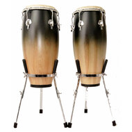 Toca 10 & 11" Synergy Deluxe Series Wooden Conga Set in Coffee Fade