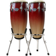 Toca 10 & 11" Synergy Deluxe Series Wooden Conga Set in Wine Fade