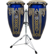 Toca 11 & 11"-3/4" Elite Pro Series Wooden Conga Set in Blue Impala