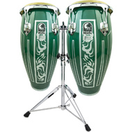 Toca 11 & 11"-3/4" Elite Pro Series Wooden Conga Set in Eldorado Green