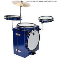 Toca KickBoxx Pro Suitcase Drum Set in Cobalt Blue