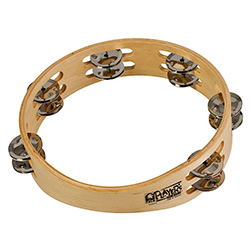 Toca Players Series Wooden 10" Tambourine with Double Row Of Jingles