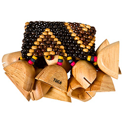 Toca Wood Rattle For Ankle/Wrist Hand Percussion Sound Effect