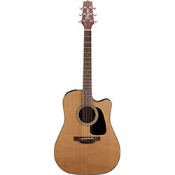 Takamine Pro Series 1 Dreadnought AC/EL Guitar with Cutaway Natural Gloss Top with Satin Back & Sides