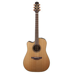 Takamine Pro Series 3 Left Handed Dreadnought AC/EL Guitar with Cutaway in Natural Satin Finish