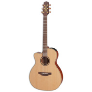 Takamine Pro Series 3 Left Handed Orchestral AC/EL Guitar with Cutaway in Natural Satin Finish