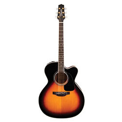 Takamine Pro Series 6 Jumbo AC/EL Guitar with Cutaway in Brown Sunburst Gloss Finish