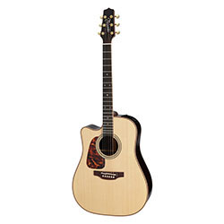 Takamine Pro Series 7 Left Handed Dreadnought AC/EL Guitar with Cutaway in Natural Gloss Finish