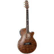 Takamine Thinline AC/EL Guitar with Cutaway in Quilted Maple VIntage Tobacco Gloss