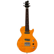 Vorson LP Style Solid Body Electric Ukulele in Quilted Orange