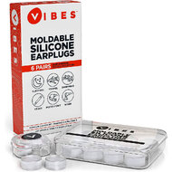 Vibes Moldable Silicone Earplugs in Reusable Carrying Case (6-Pairs)