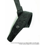 Vorson Padded Black Leather Guitar Strap with Stamped Design