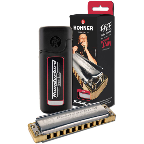 Hohner Marine Band Thunderbird Harmonica in the Key of Low Bb Major