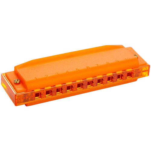 Hohner Kids Clearly Colourful Translucent Harmonica in Orange