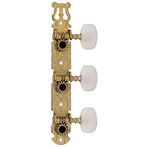 Gotoh 35G450 Classical Guitar Tuning Machines on Decorative Plate in