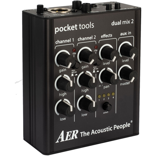 AER "Dual Mix 2" Pocket Tool Two Channel Line/Mic Preamp with Effects