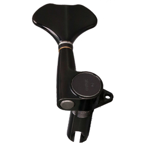 Gotoh GB707 Series Electric Bass Guitar Tuning Machines in Black Chrome Finish (2+2)
