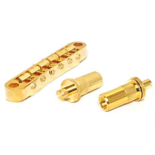 Gotoh GE103BT Tune-O-Matic Electric Guitar Bridge (Nashville) in Gold Finish