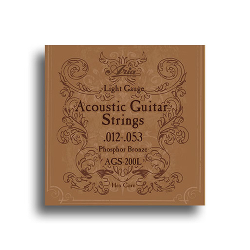 Aria Phosphor Bronze Light Gauge Guitar String Set (12-53)