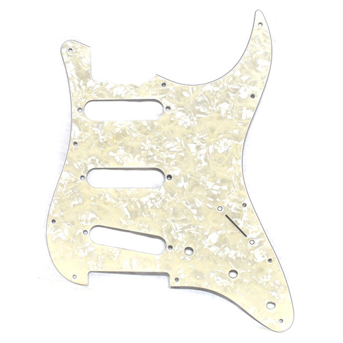 Gotoh 3-Ply ST-Style 3SC Electric Guitar Pickguard in White Pearl (Pk-1)