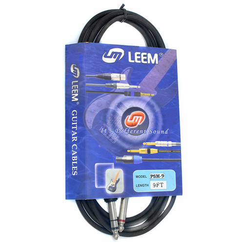 Leem 10ft Interconnect Cable (1/4" Straight TRS - 1/4" Straight TS)