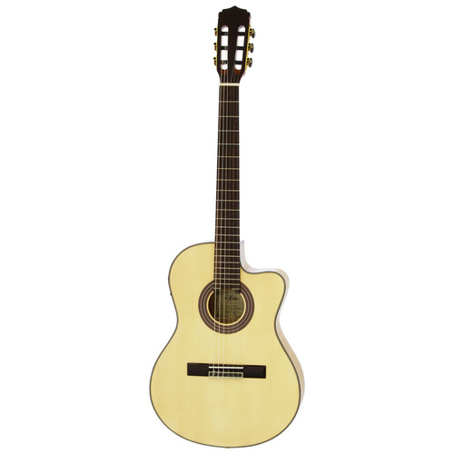 Aria A48 Series AC/EL Classical/Nylon String Thin Body Guitar with Cutaway