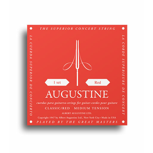 Augustine Classic Red Strings - Regular Tension Trebles / Medium Tension Basses