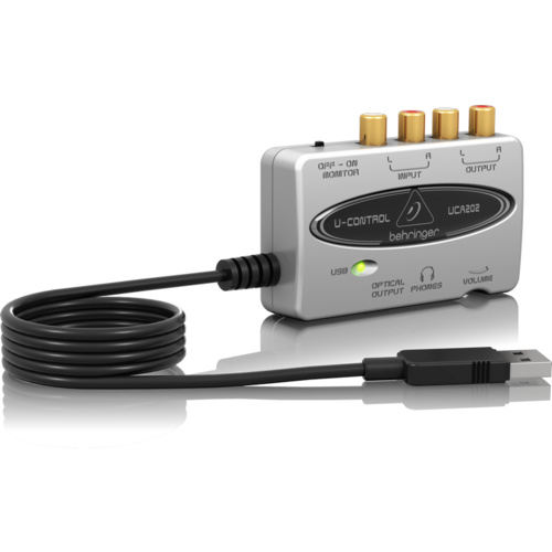 Behringer U-Control UCA202 Ultra-Low Latency 2-In/2-Out USB Audio Interface