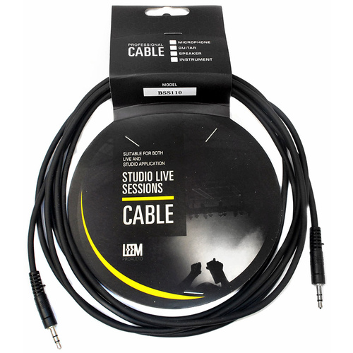 Leem 10ft Interconnect Cable (3.5mm Straight TRS - 3.5mm Straight TRS)