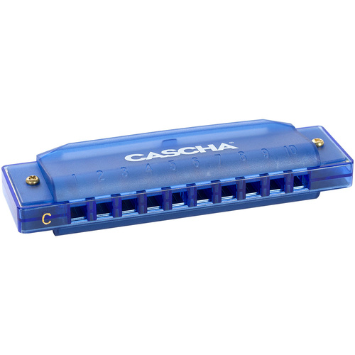 Cascha Fun Series 10-Hole Diatonic Harmonica in Transparent Blue
