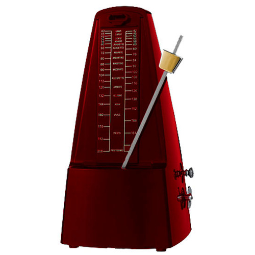 Cherry Metronome with Metal Mechanism & Bell in Red Plastic Casing