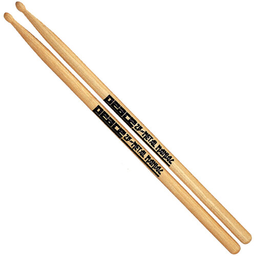 Peace "Metal Maniac" Hickory Wood with Wood Tip 2B Drum Sticks (1-Pair)