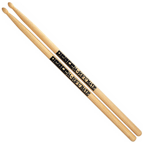 Peace "Pop-O-Matic" Hickory Wood with Wood Tip 5A Drum Sticks (1-Pair)