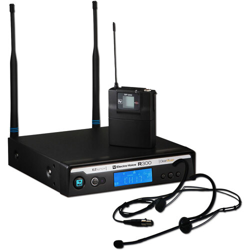Electro-Voice R300-E Headworn Wireless System with HM3 Omni-Directional Microphone (A-Band)