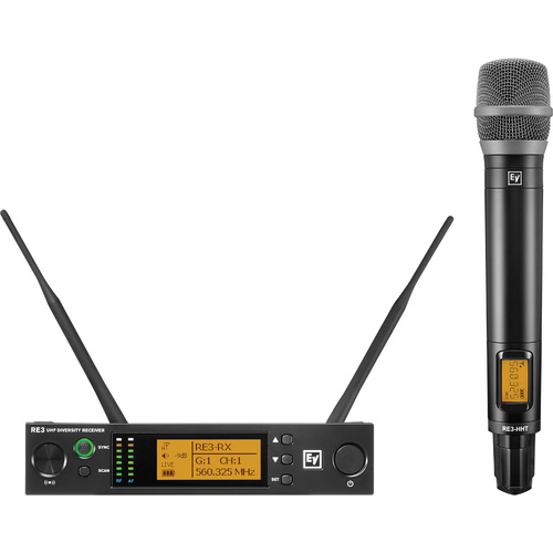 Electro-Voice RE3 Handheld Wireless System with RE520 Condenser Super-Cardioid Microphone